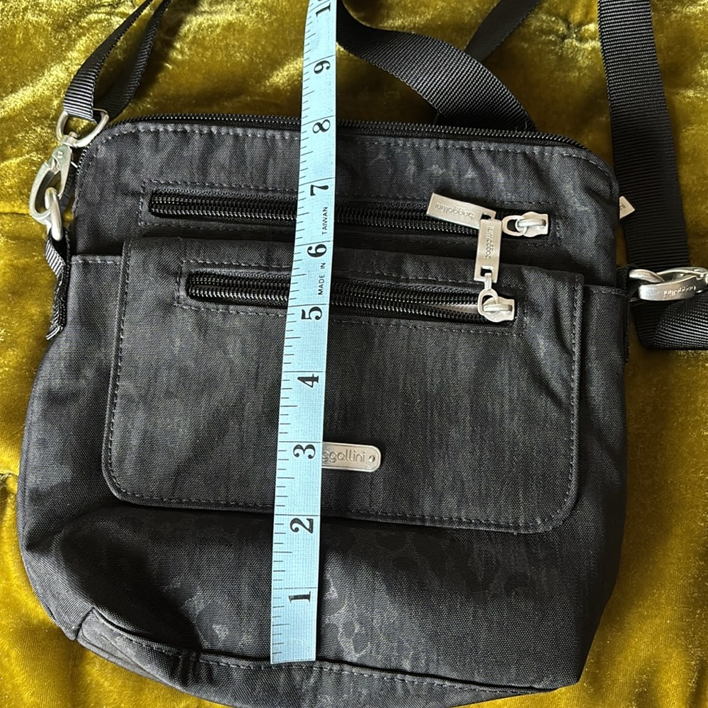 Baggallini black chettah print crossbody purse bag vlv pinup rockabilly punk - Picture 9 of 12